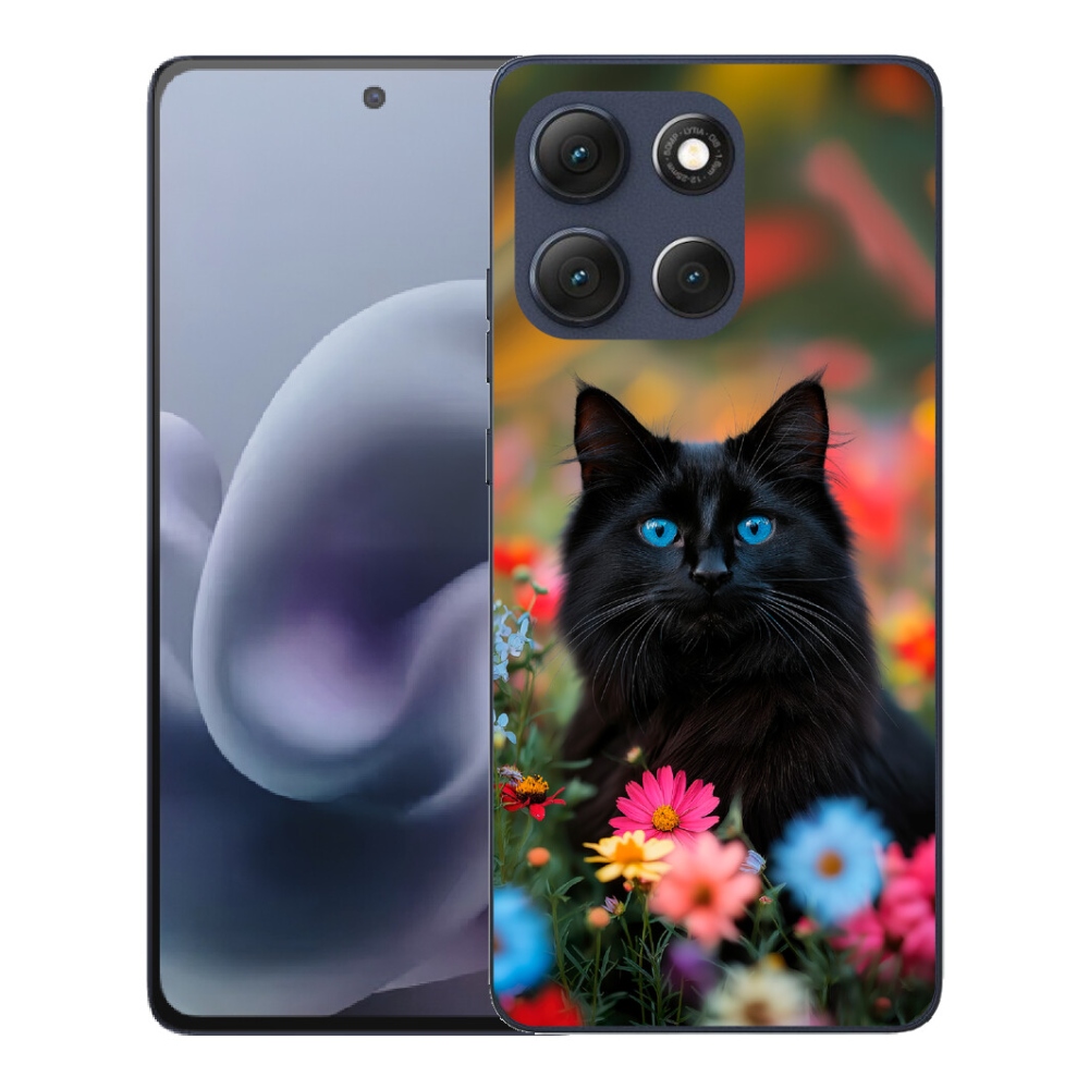 Gelový kryt mmCase na Motorola Moto G86 5G - černé kotě 4