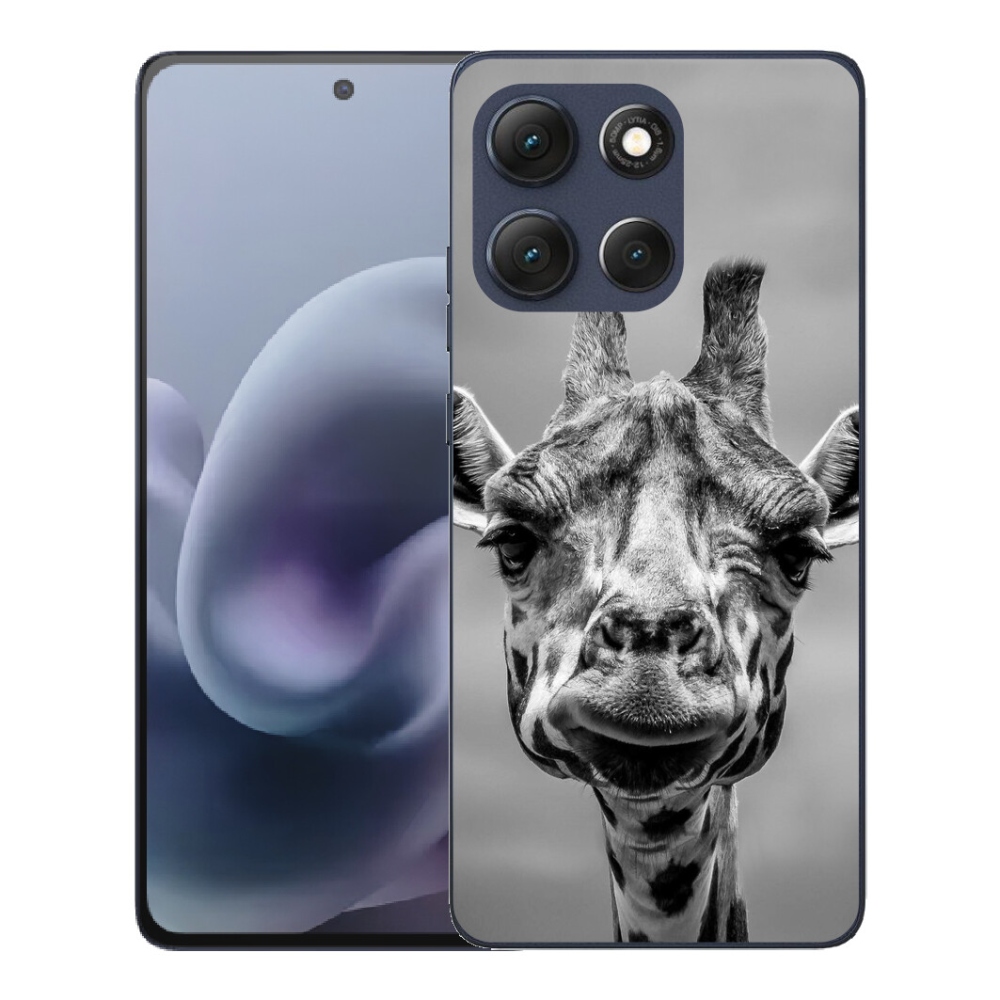 Gelový kryt mmCase na Motorola Moto G86 5G - černobílá žirafa