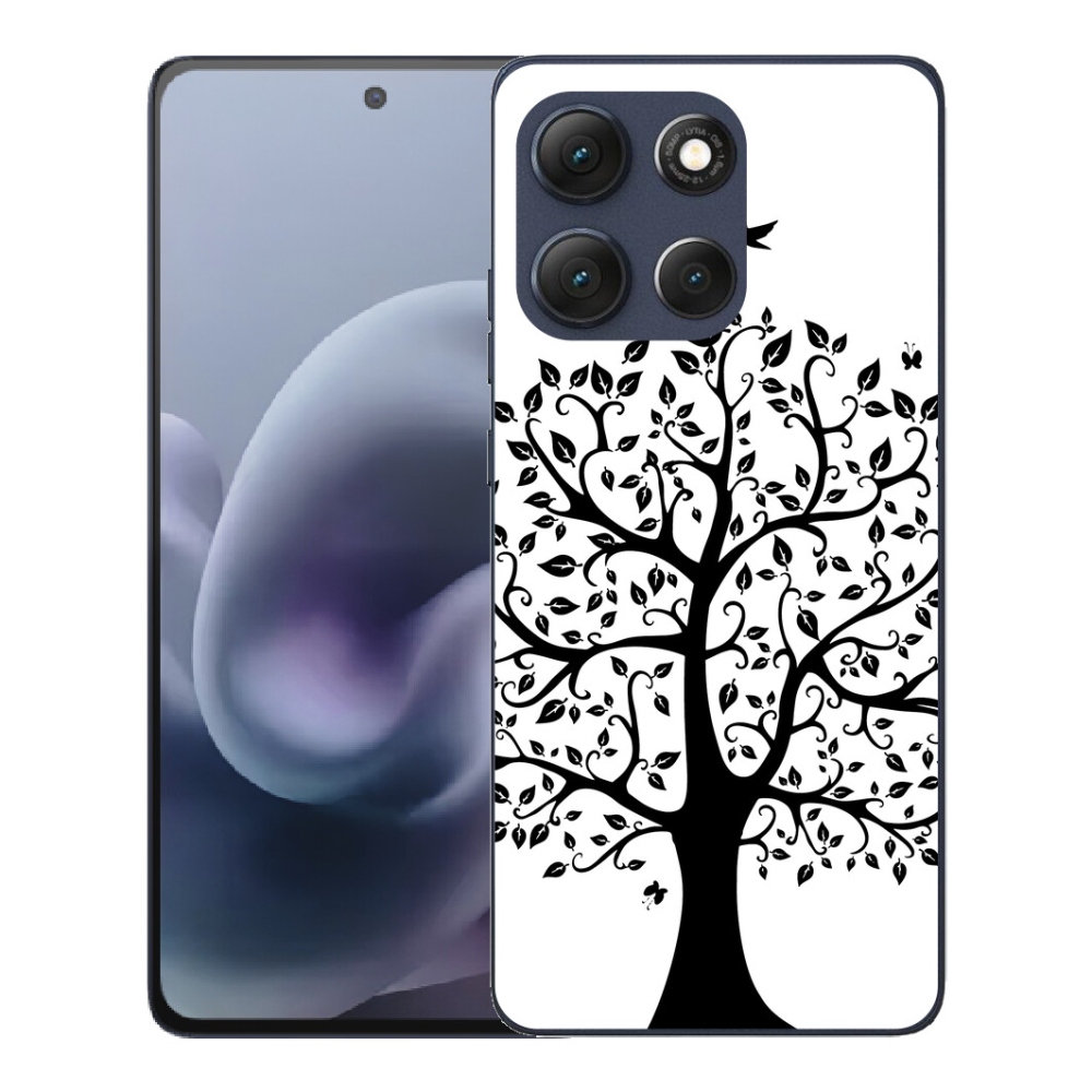 Gelový kryt mmCase na Motorola Moto G86 5G - černobílý strom