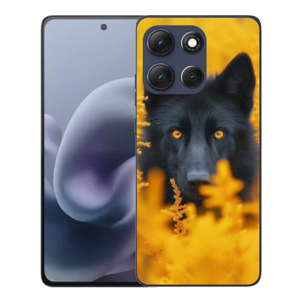 Gelový kryt mmCase na Motorola Moto G86 5G - černý vlk 2