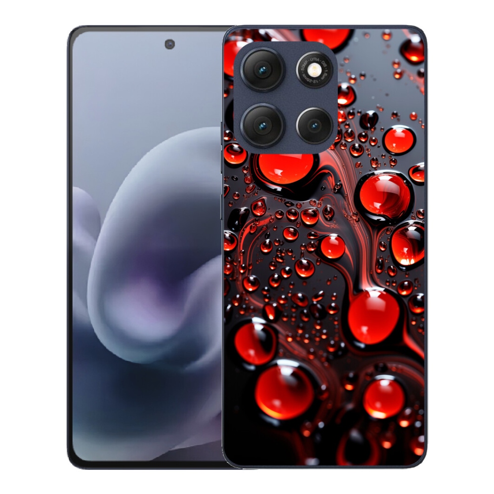 Gelový kryt mmCase na Motorola Moto G86 5G - červené kapky 2