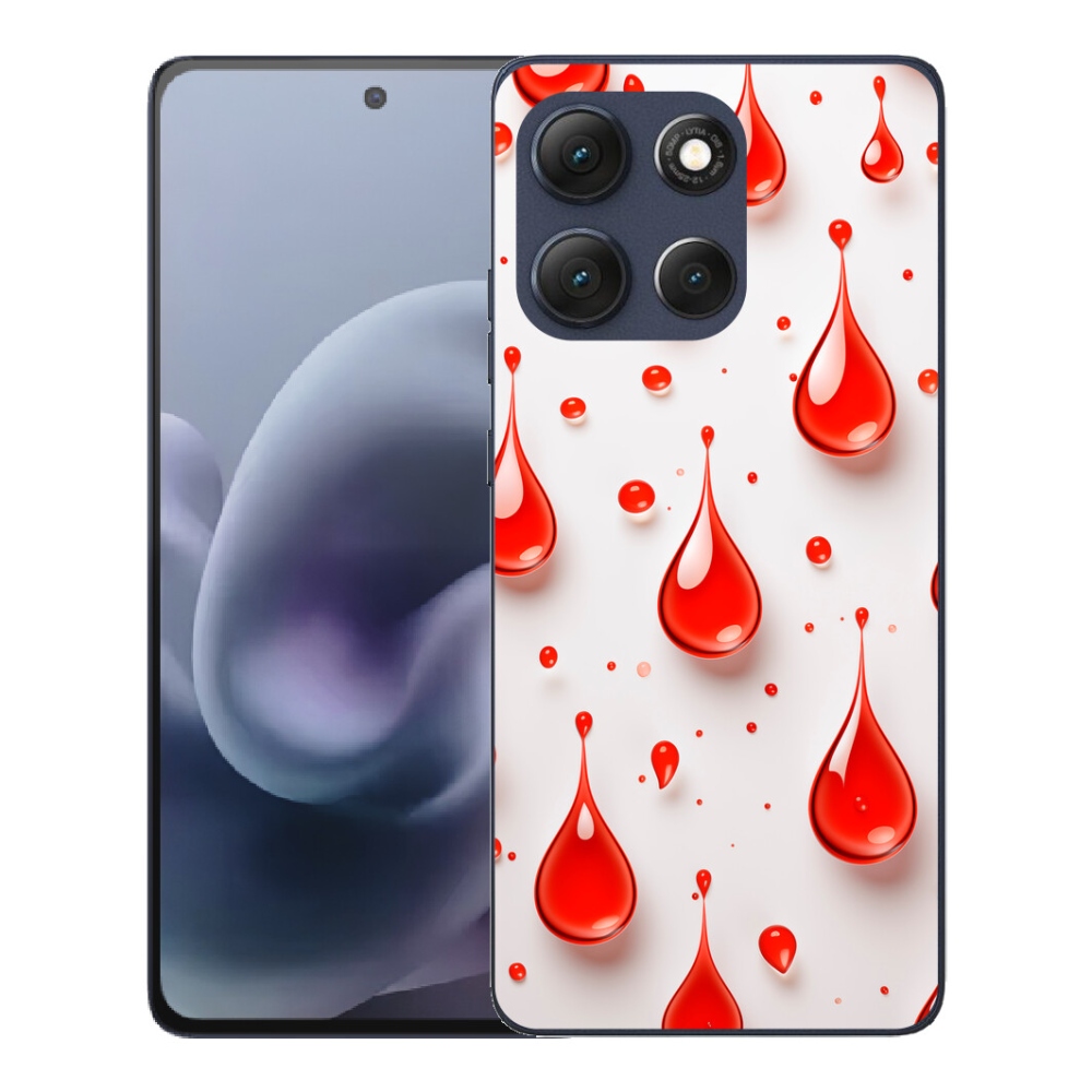 Gelový kryt mmCase na Motorola Moto G86 5G - červené kapky