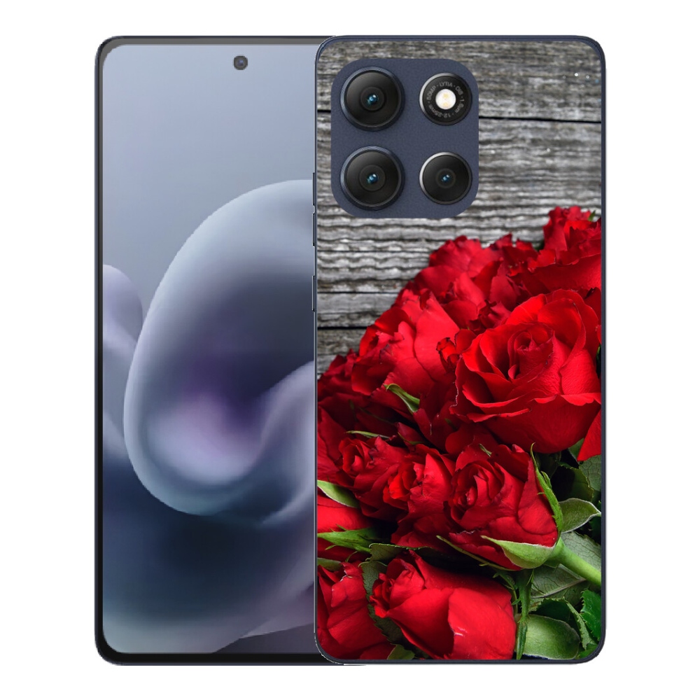 Gelový kryt mmCase na Motorola Moto G86 5G - červené růže