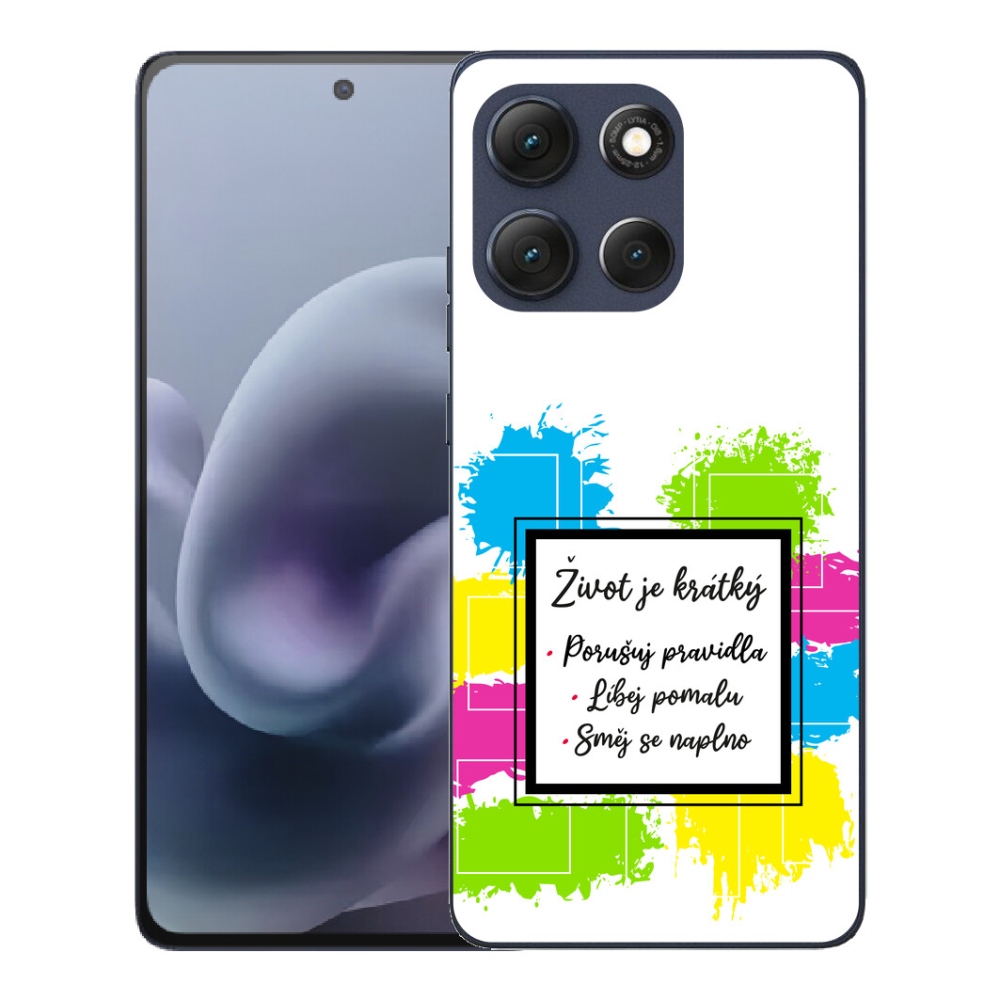 Gelový kryt mmCase na Motorola Moto G86 5G - citát 5 bílé pozadí