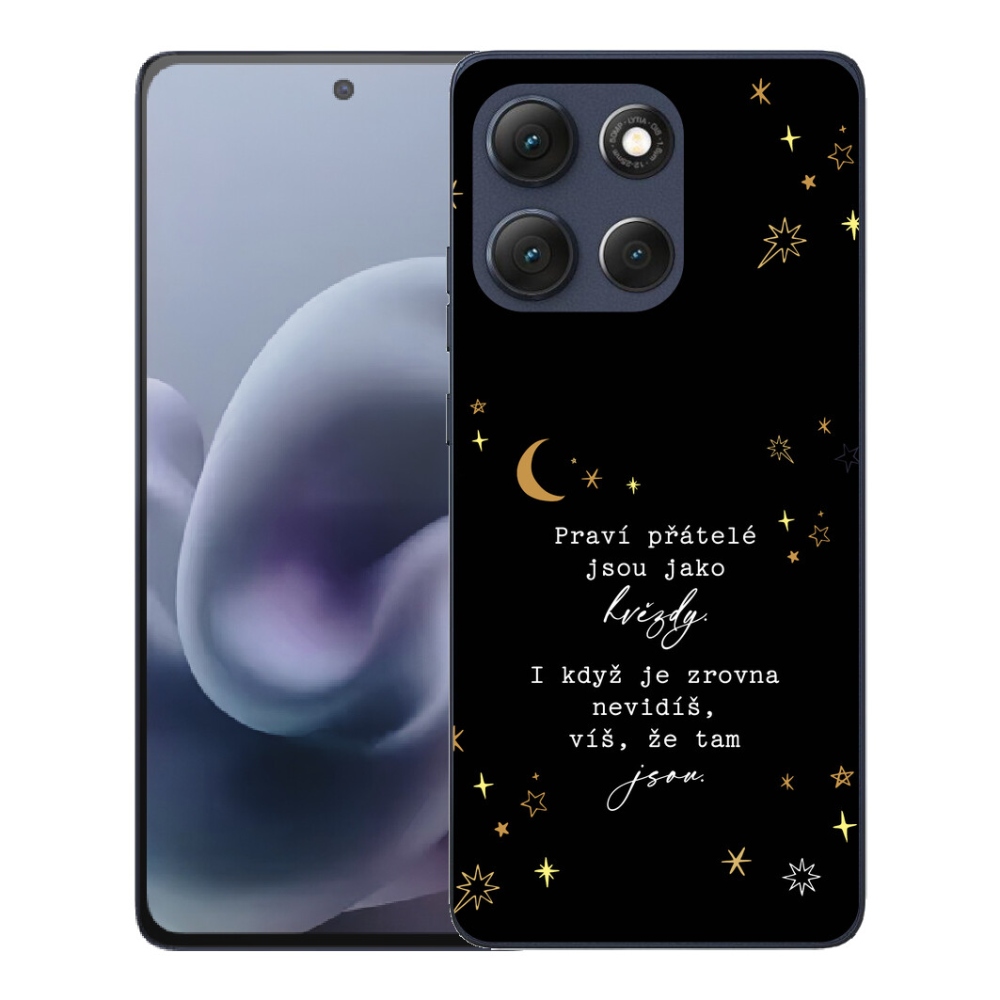 Gelový kryt mmCase na Motorola Moto G86 5G - citát 6 černé pozadí