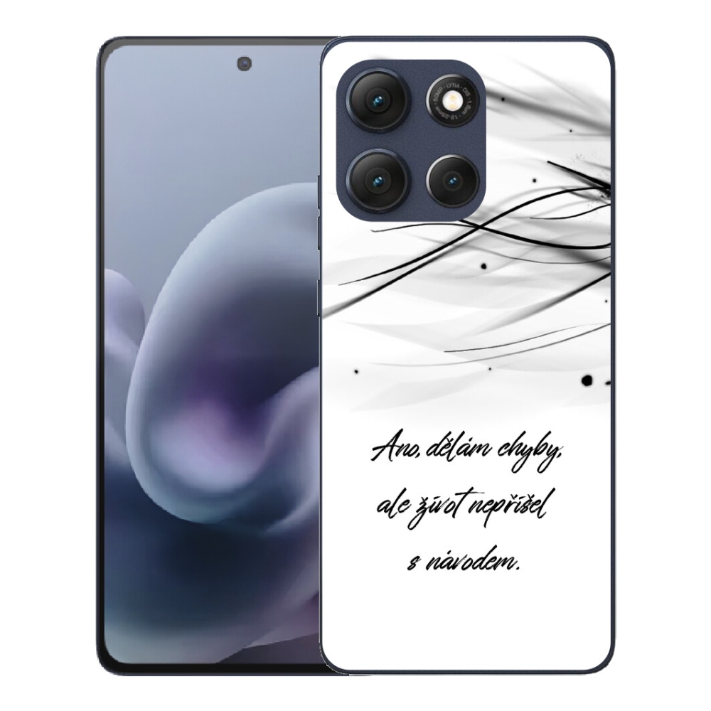 Gelový kryt mmCase na Motorola Moto G86 5G - citát bílé pozadí