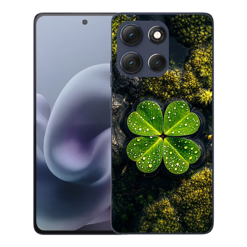 Gelový kryt mmCase na Motorola Moto G86 5G - čtyřlístek