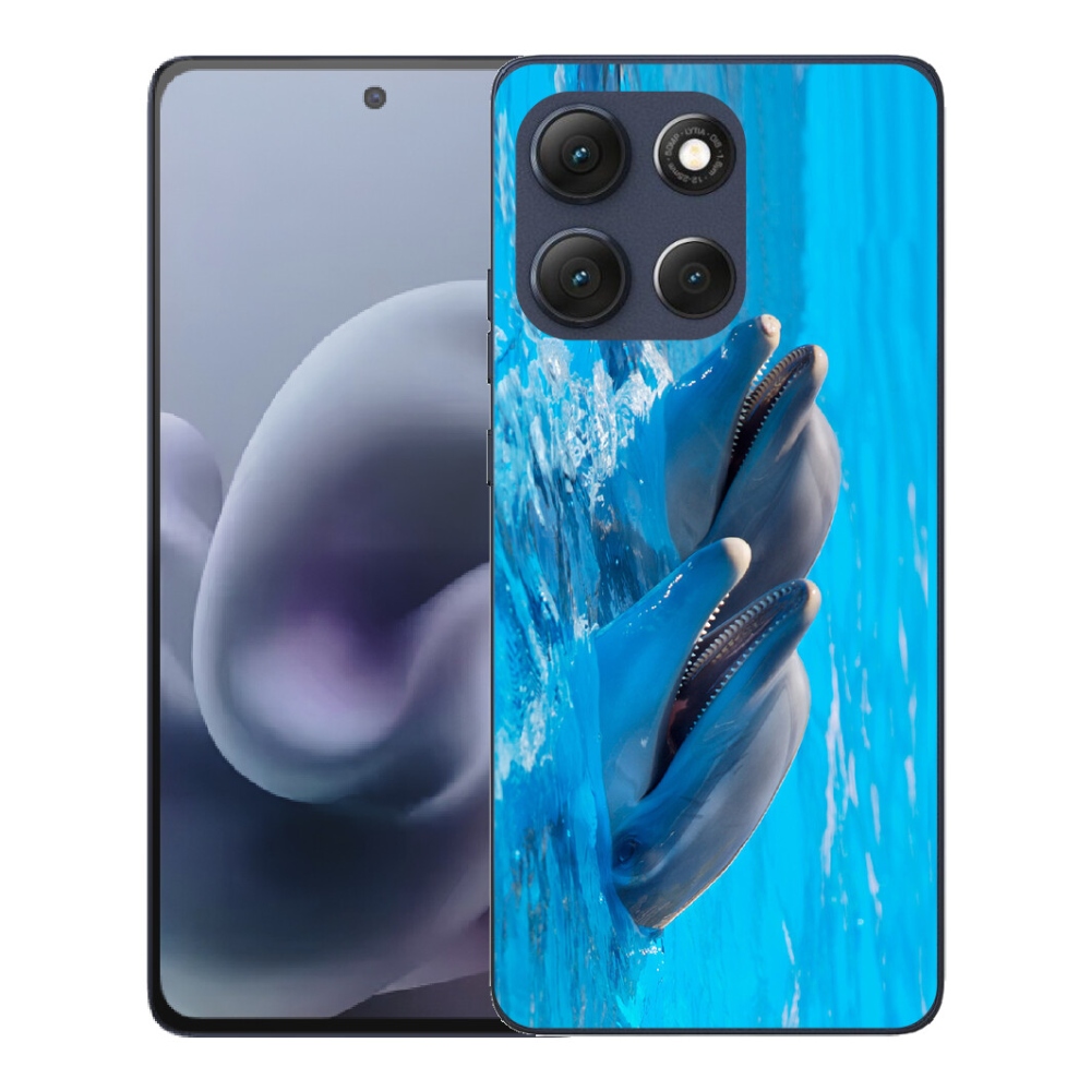 Gelový kryt mmCase na Motorola Moto G86 5G - delfíni