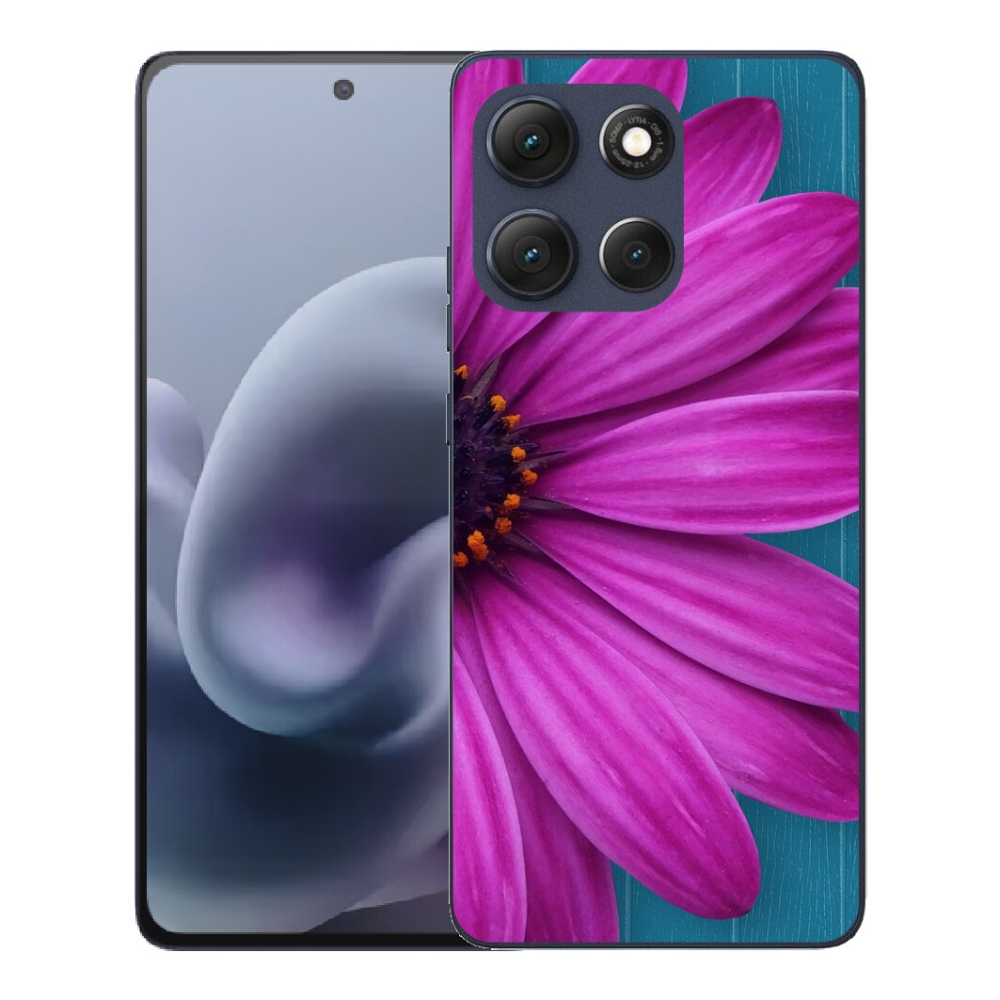 Gelový kryt mmCase na Motorola Moto G86 5G - fialová kopretina