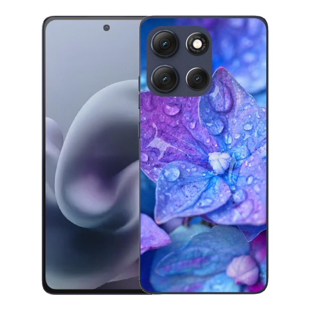 Gelový kryt mmCase na Motorola Moto G86 5G - fialový květ