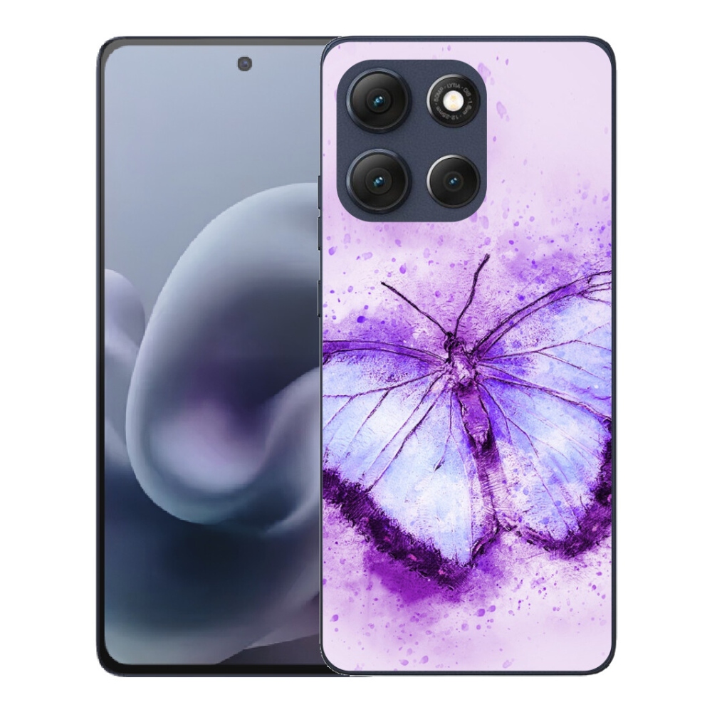 Gelový kryt mmCase na Motorola Moto G86 5G - fialový motýl