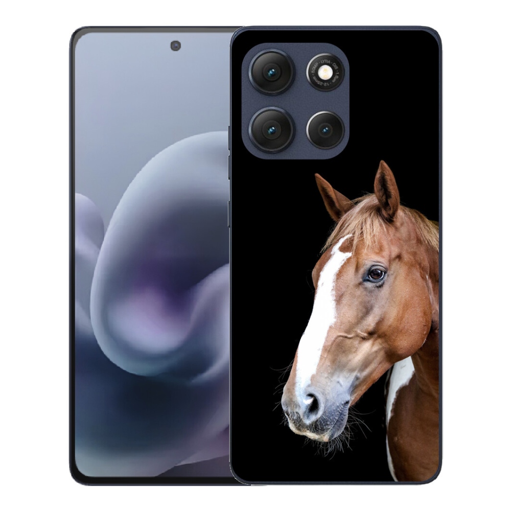 Gelový kryt mmCase na Motorola Moto G86 5G - hnědý kůň 3