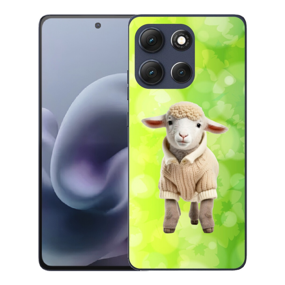 Gelový kryt mmCase na Motorola Moto G86 5G - jehně ve svetru