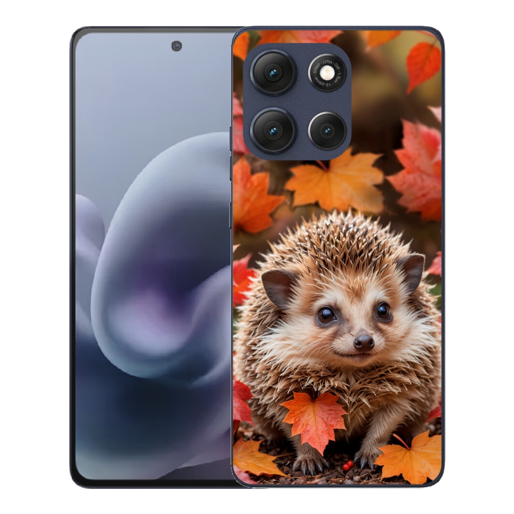 Gelový kryt mmCase na Motorola Moto G86 5G - ježek v listí