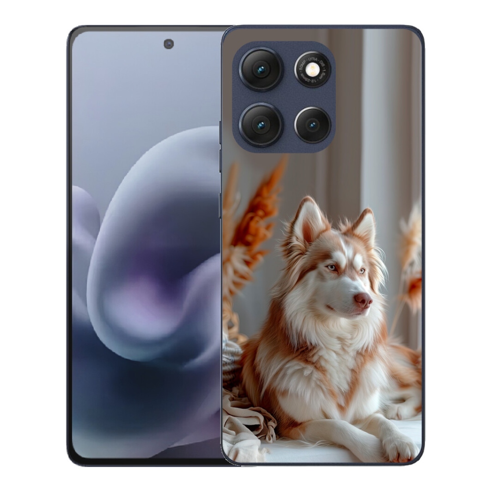 Gelový kryt mmCase na Motorola Moto G86 5G - klidný sibiřský husky