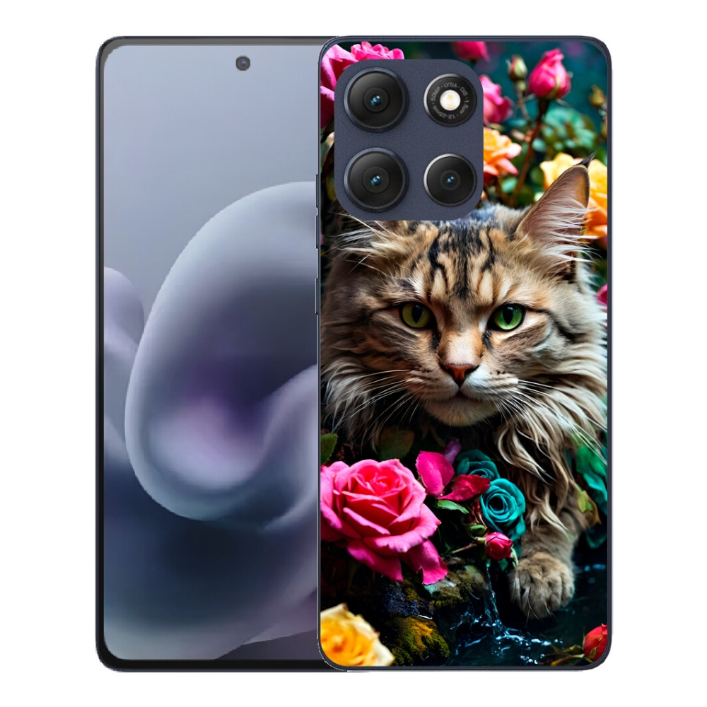 Gelový kryt mmCase na Motorola Moto G86 5G - kočíčí pohled 2