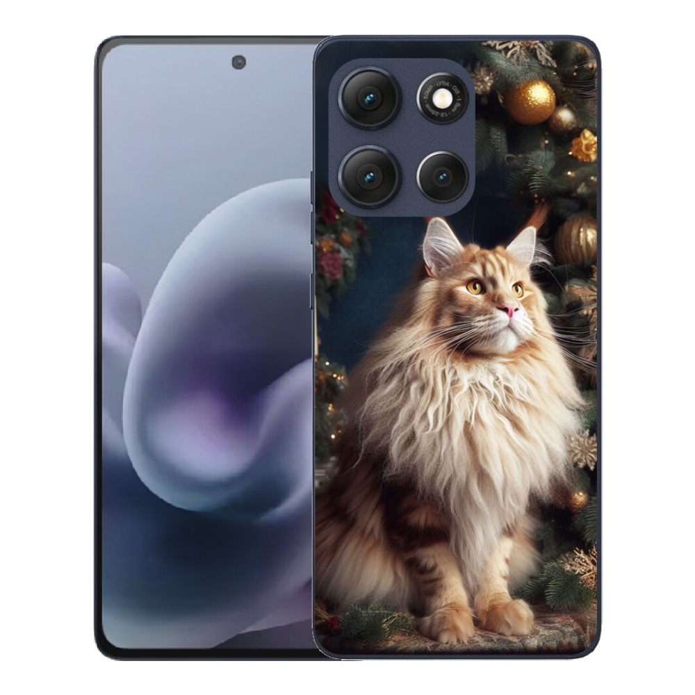 Gelový kryt mmCase na Motorola Moto G86 5G - kočka u stromku