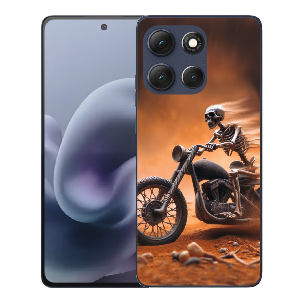Gelový kryt mmCase na Motorola Moto G86 5G - kostra na motorce