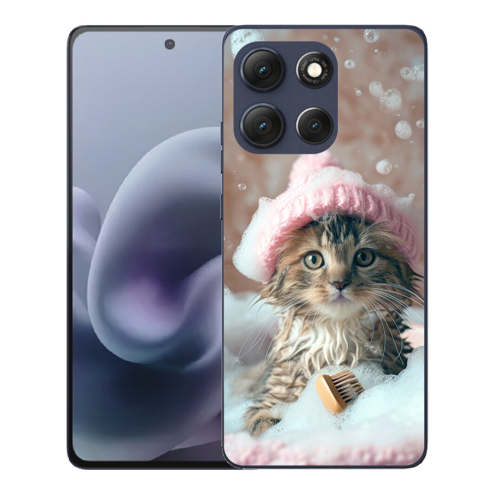 Gelový kryt mmCase na Motorola Moto G86 5G - kotě a koupel