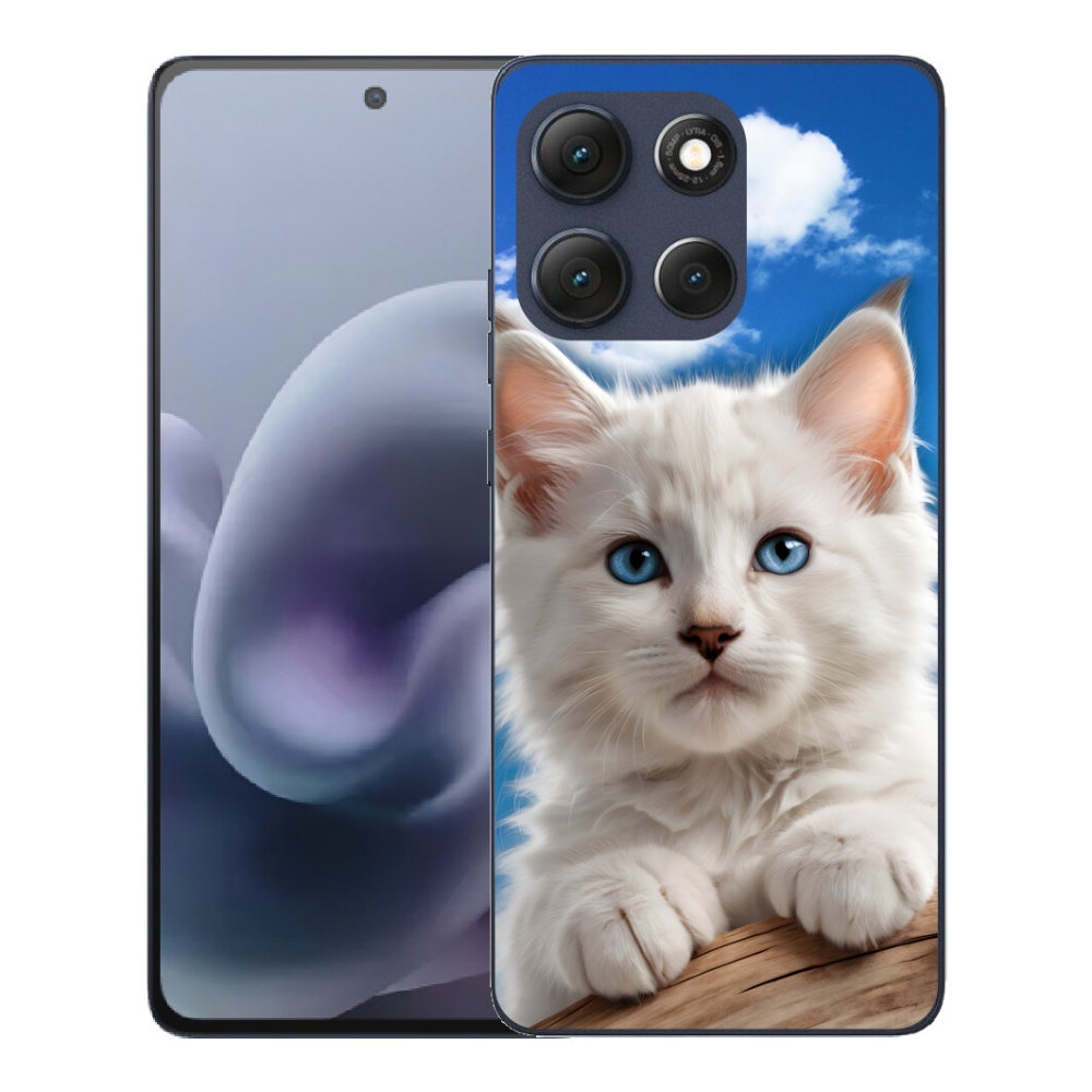 Gelový kryt mmCase na Motorola Moto G86 5G - kotě a oblaka