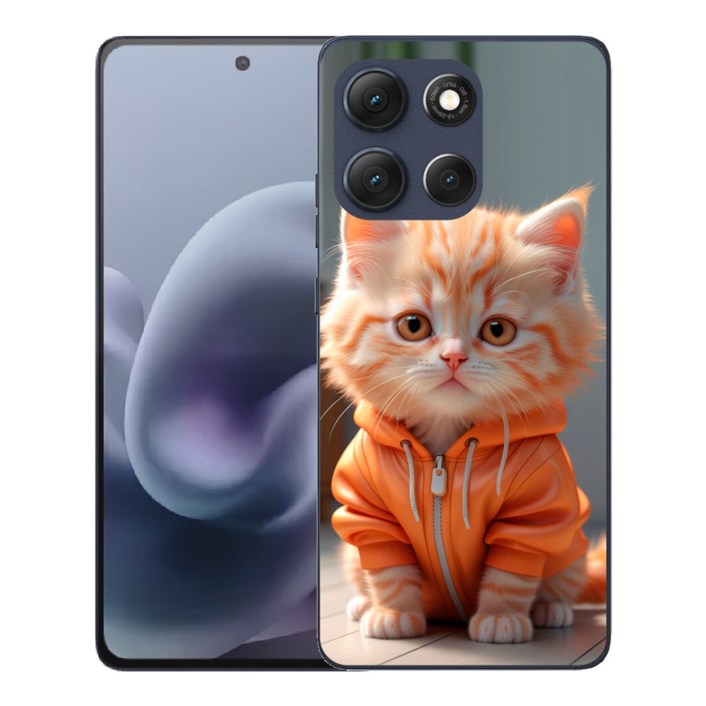 Gelový kryt mmCase na Motorola Moto G86 5G - kotě v mikině