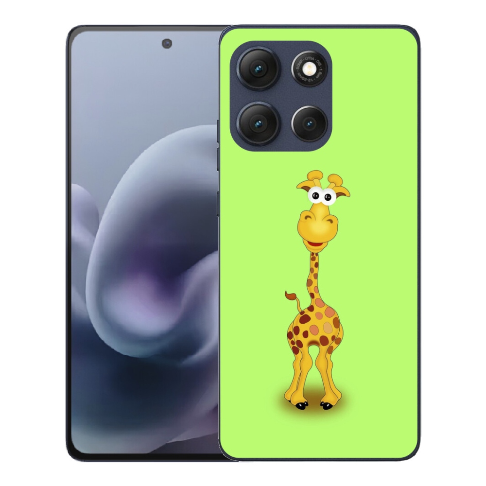 Gelový kryt mmCase na Motorola Moto G86 5G - kreslená žirafa