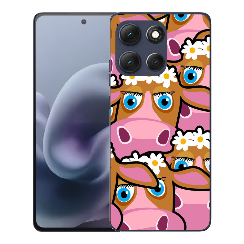 Gelový kryt mmCase na Motorola Moto G86 5G - kreslené kravičky