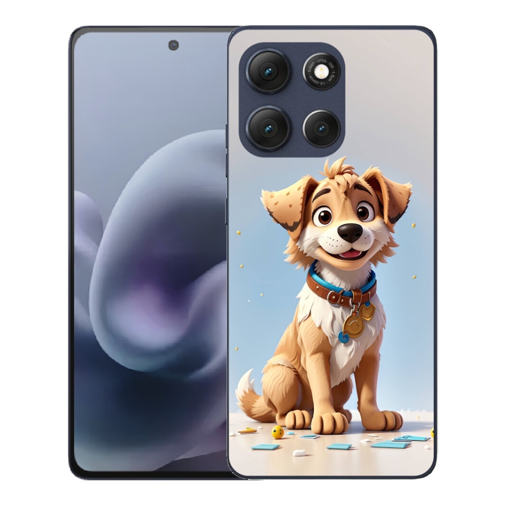 Gelový kryt mmCase na Motorola Moto G86 5G - kreslené štěně