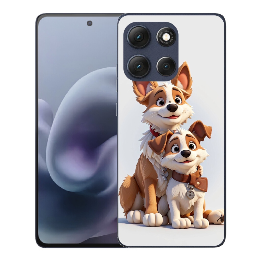 Gelový kryt mmCase na Motorola Moto G86 5G - kreslení psi