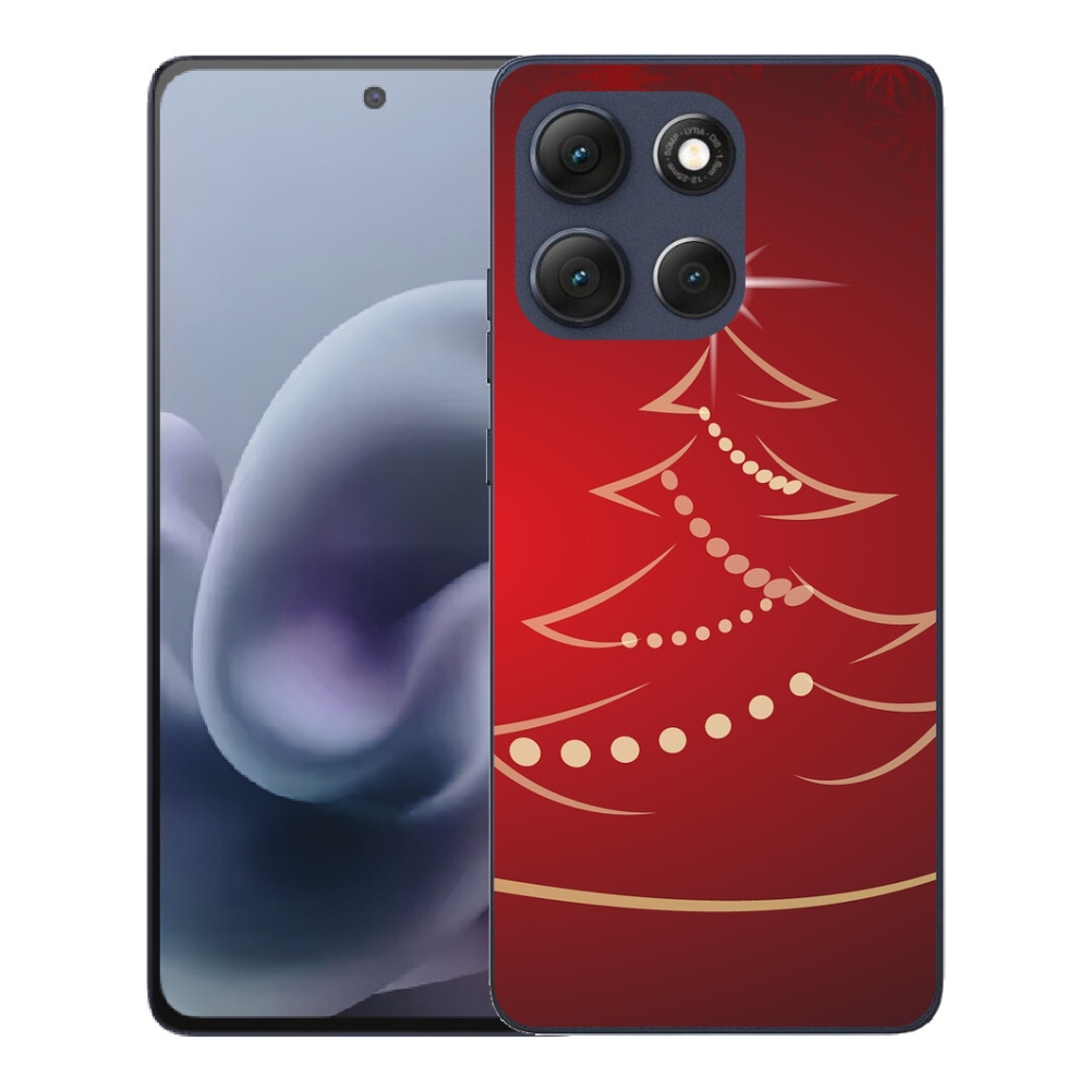 Gelový kryt mmCase na Motorola Moto G86 5G - kreslený vánoční stromek