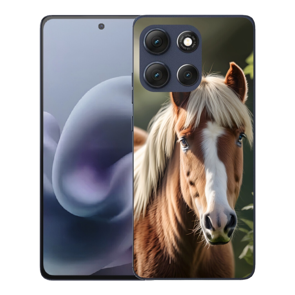Gelový kryt mmCase na Motorola Moto G86 5G - kůň se světlou hřívou