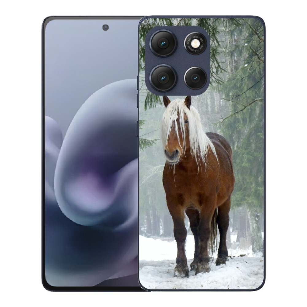 Gelový kryt mmCase na Motorola Moto G86 5G - kůň v lese