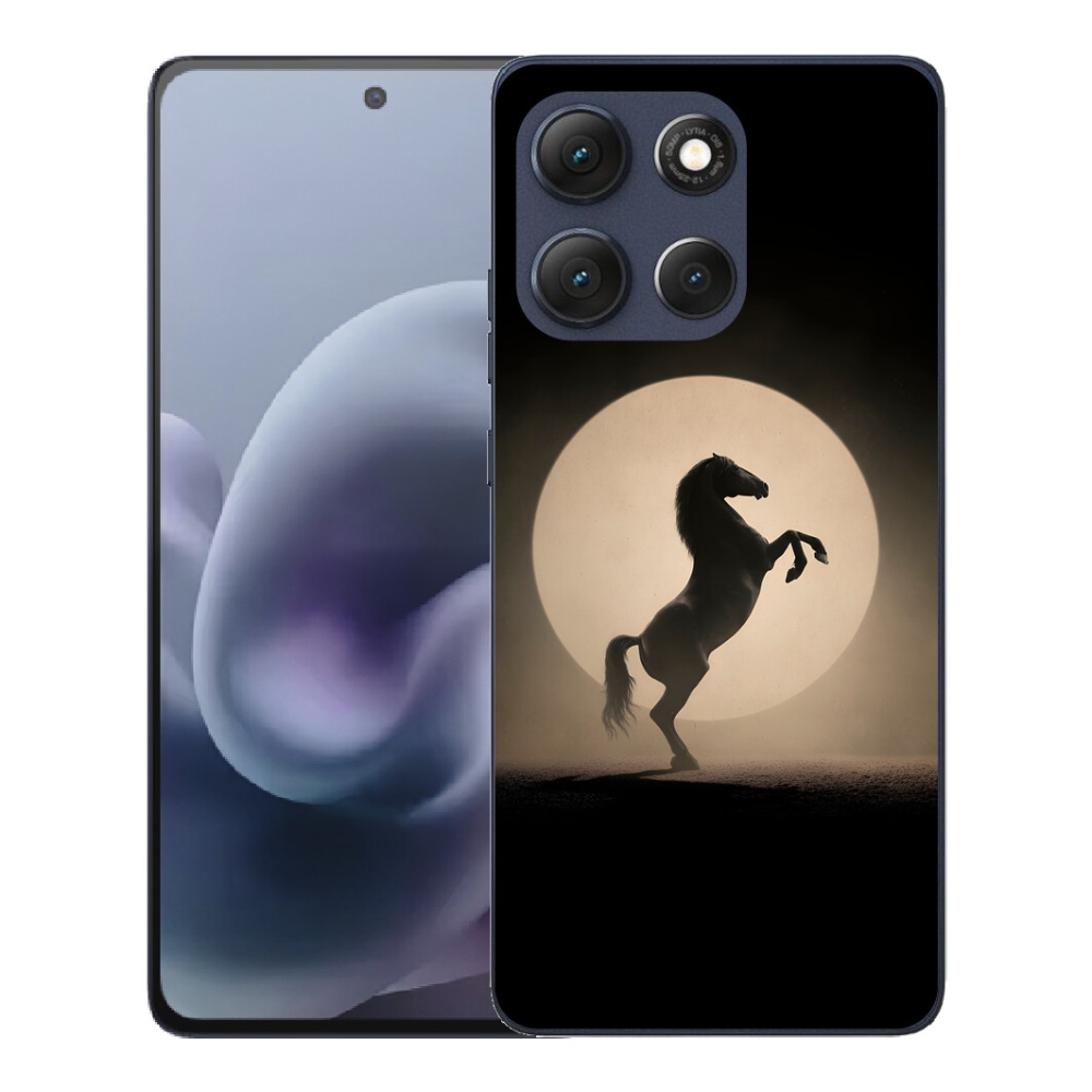 Gelový kryt mmCase na Motorola Moto G86 5G - kůň v siluetě