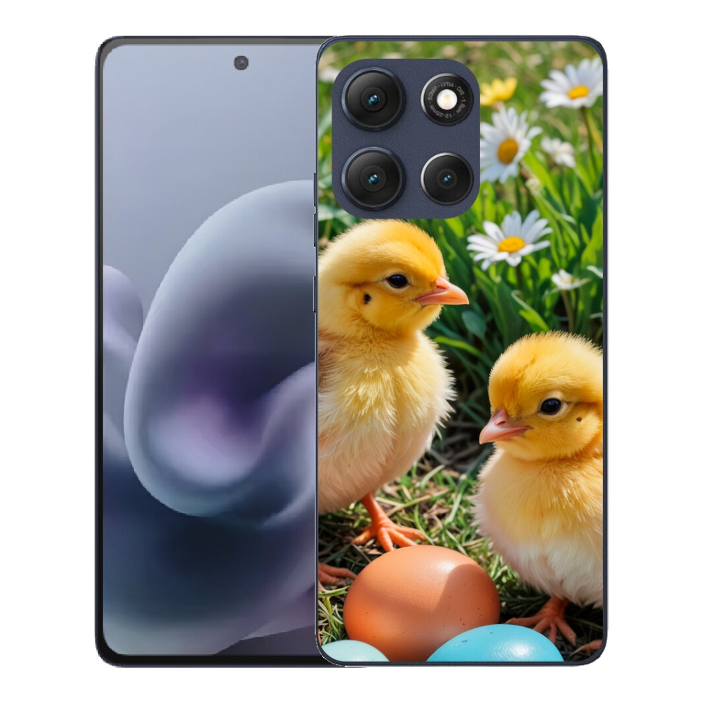 Gelový kryt mmCase na Motorola Moto G86 5G - kuřátka