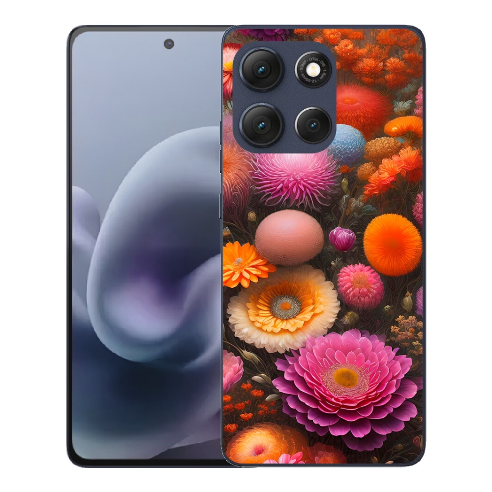 Gelový kryt mmCase na Motorola Moto G86 5G - květinová kompozice