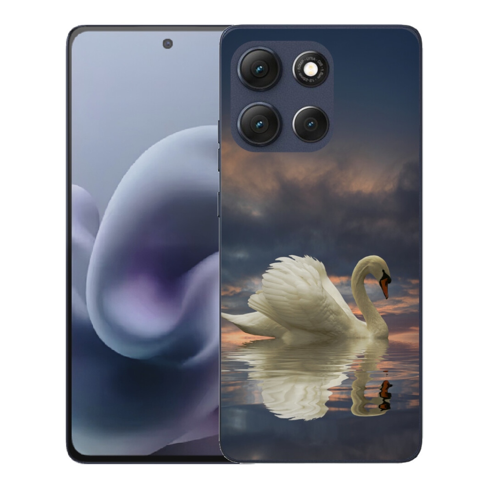 Gelový kryt mmCase na Motorola Moto G86 5G - labuť