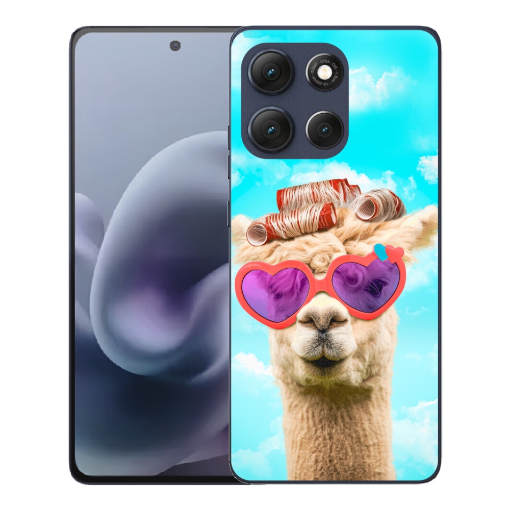 Gelový kryt mmCase na Motorola Moto G86 5G - lama s brýlemi