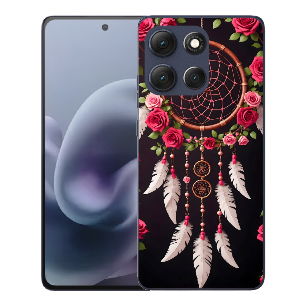 Gelový kryt mmCase na Motorola Moto G86 5G - lapač snů s růžemi
