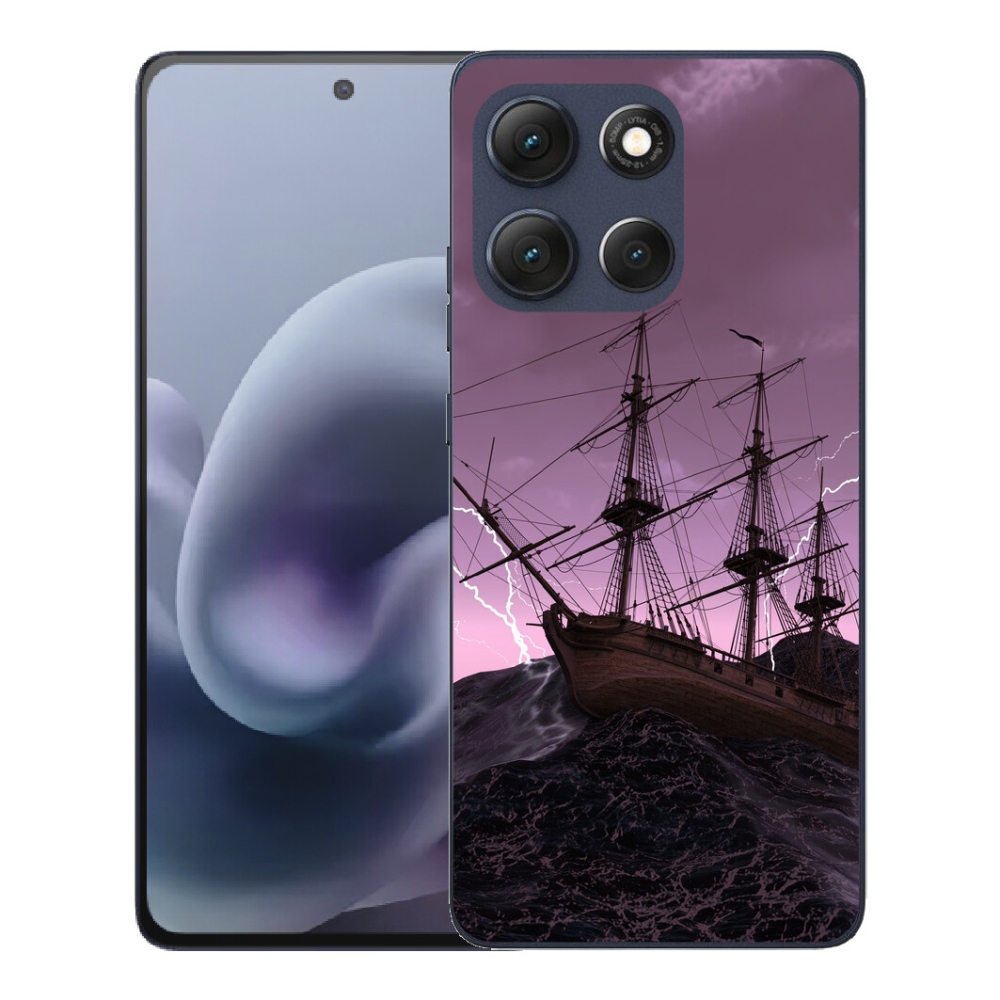Gelový kryt mmCase na Motorola Moto G86 5G - loď v bouři