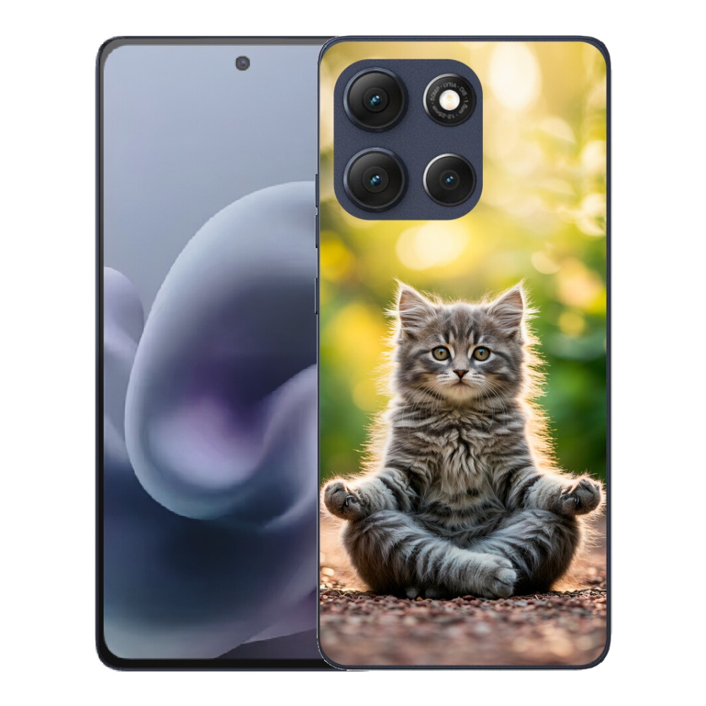 Gelový kryt mmCase na Motorola Moto G86 5G - meditující kotě