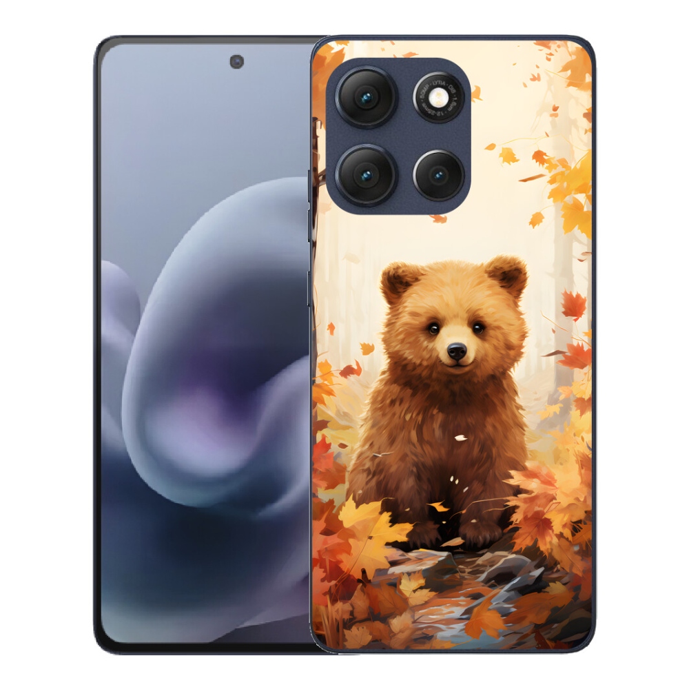 Gelový kryt mmCase na Motorola Moto G86 5G - medvěd v lese