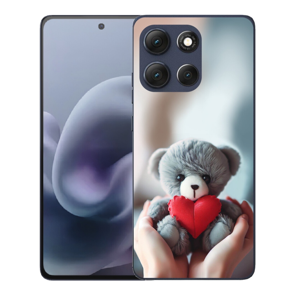 Gelový kryt mmCase na Motorola Moto G86 5G - medvídek pro zamilované