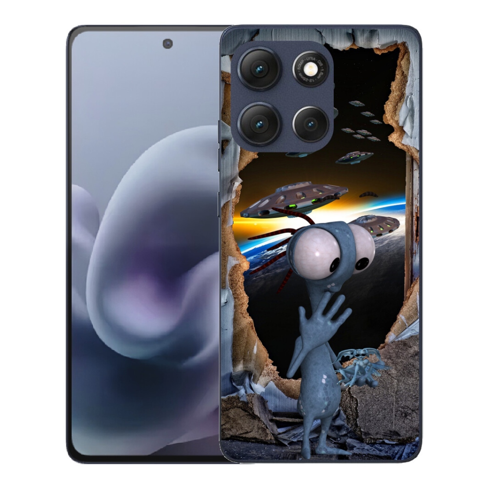 Gelový kryt mmCase na Motorola Moto G86 5G - mimozemšťan