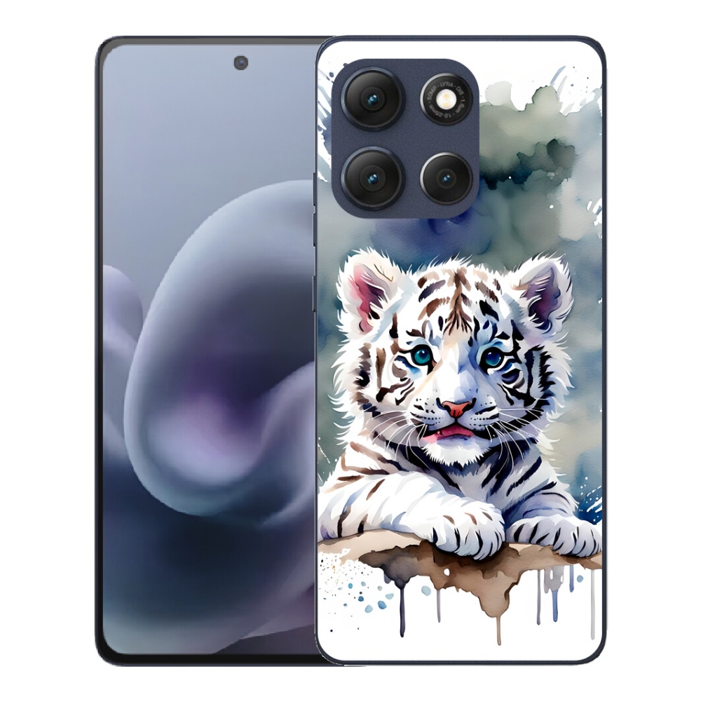 Gelový kryt mmCase na Motorola Moto G86 5G - mládě bílého tygra