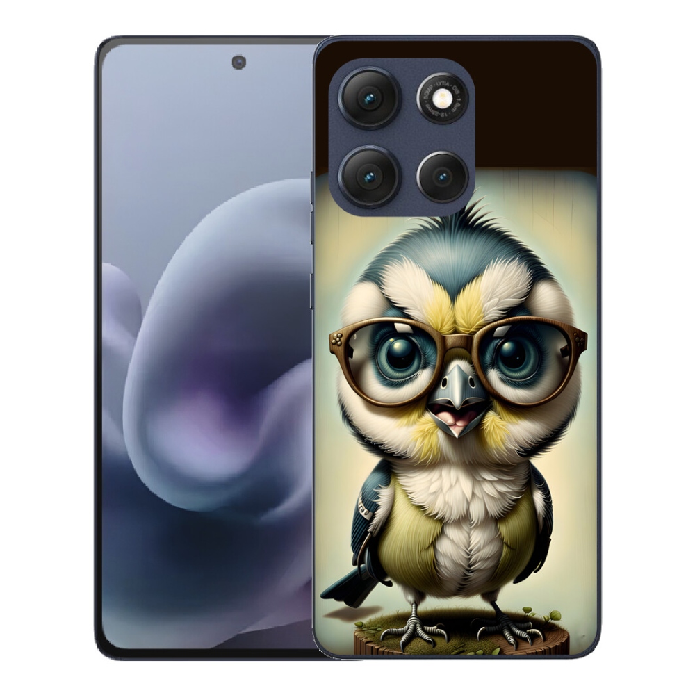 Gelový kryt mmCase na Motorola Moto G86 5G - mládě s brýlemi