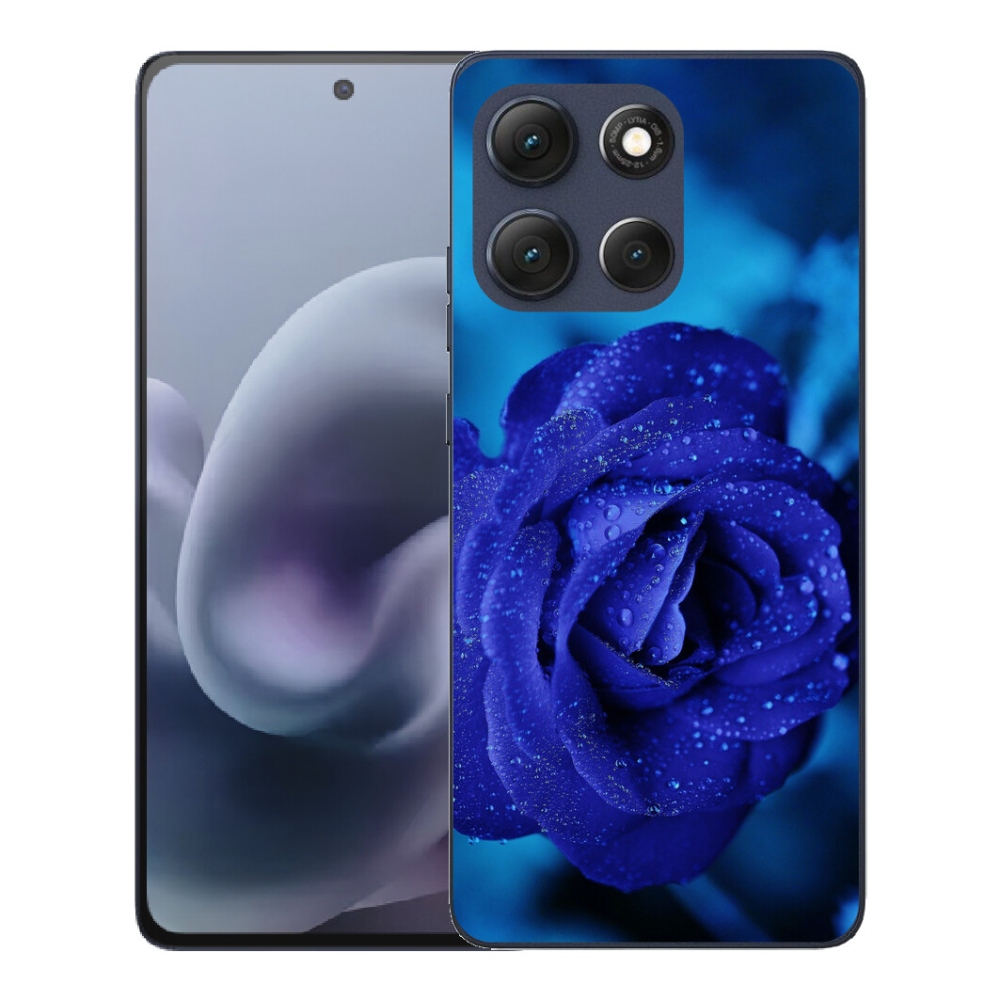 Gelový kryt mmCase na Motorola Moto G86 5G - modrá růže