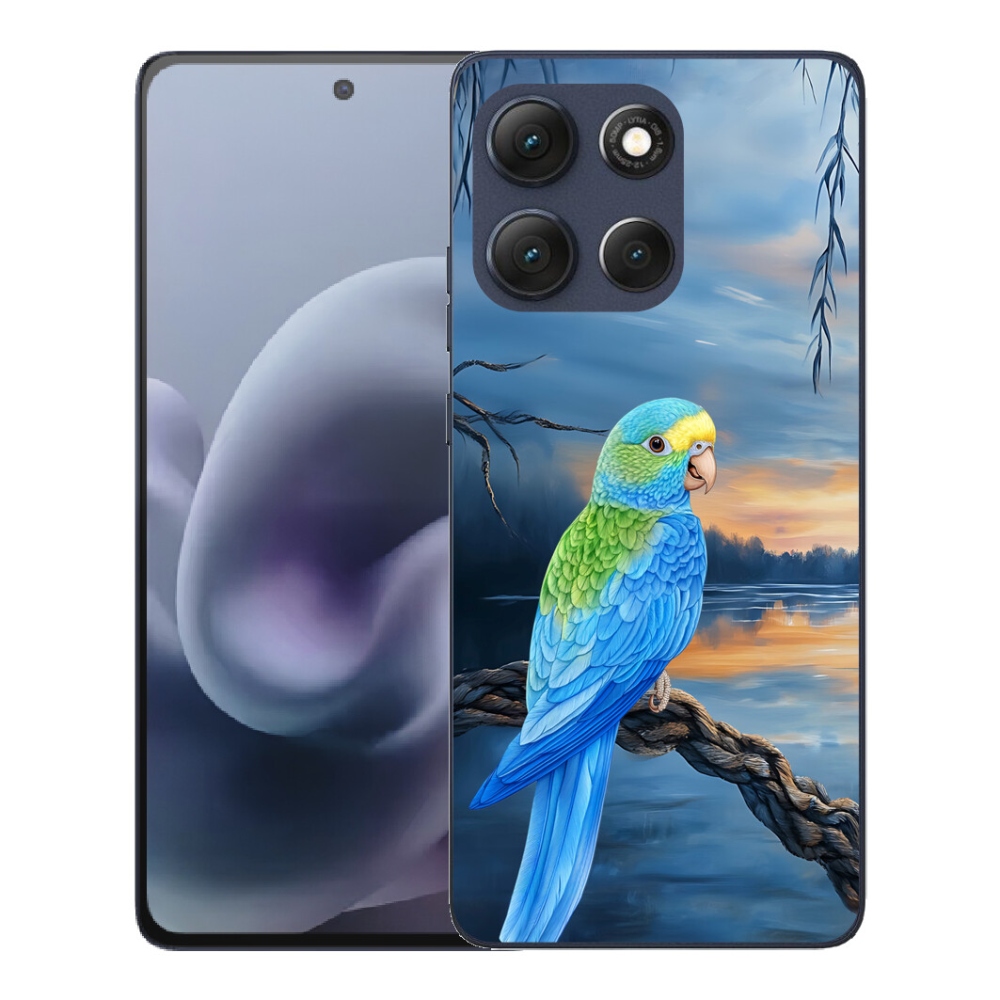 Gelový kryt mmCase na Motorola Moto G86 5G - modrý papoušek