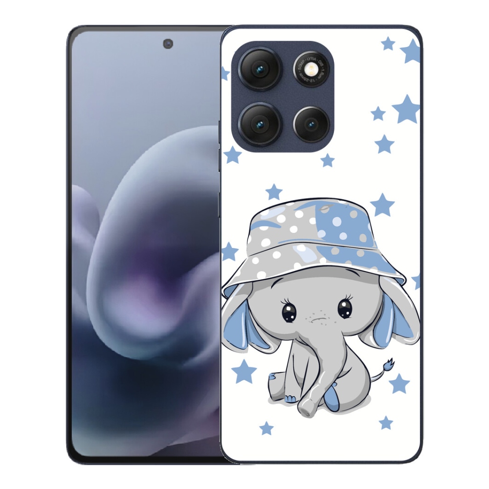 Gelový kryt mmCase na Motorola Moto G86 5G - modrý slon