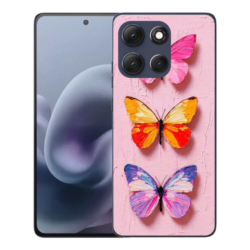 Gelový kryt mmCase na Motorola Moto G86 5G - motýlí trojice