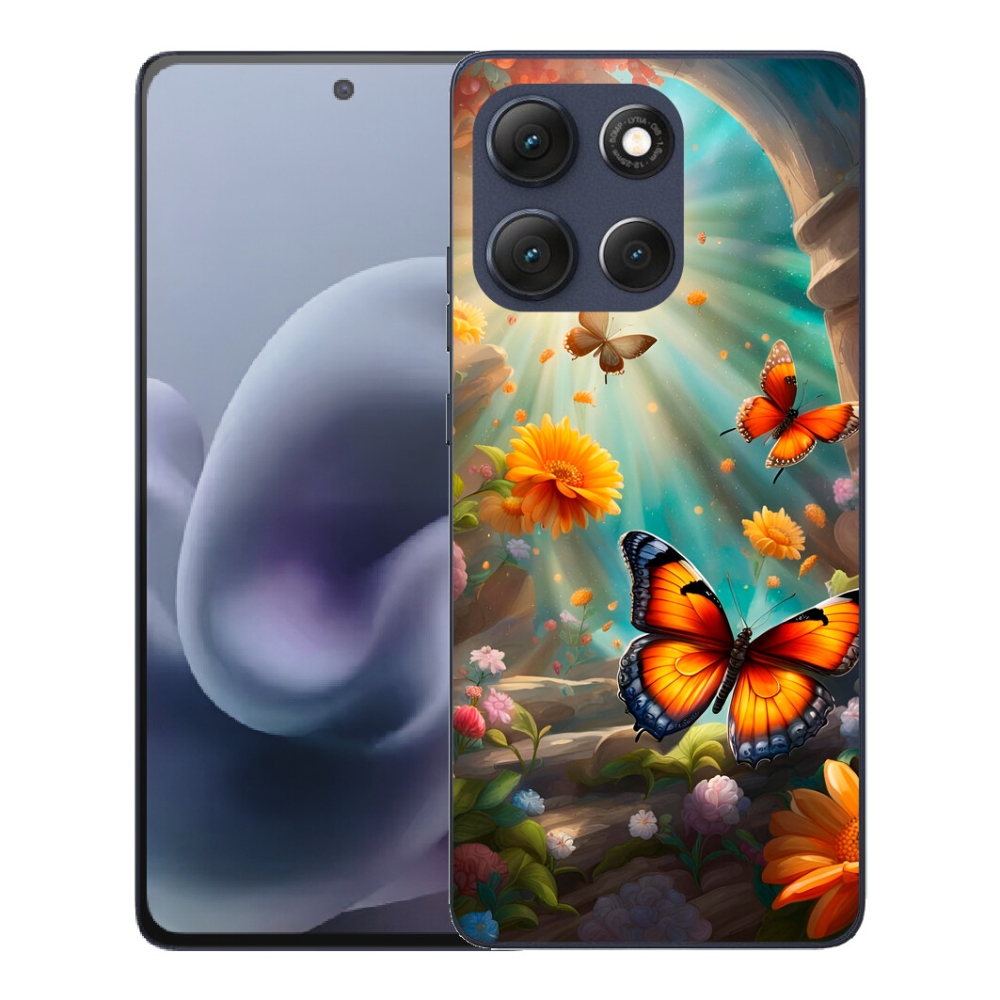 Gelový kryt mmCase na Motorola Moto G86 5G - motýlí zahrada 2
